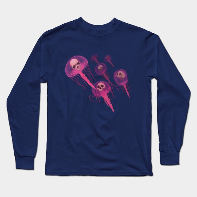 Untitled (Jellyfish) Long Sleeve T-Shirt by patrickkingart